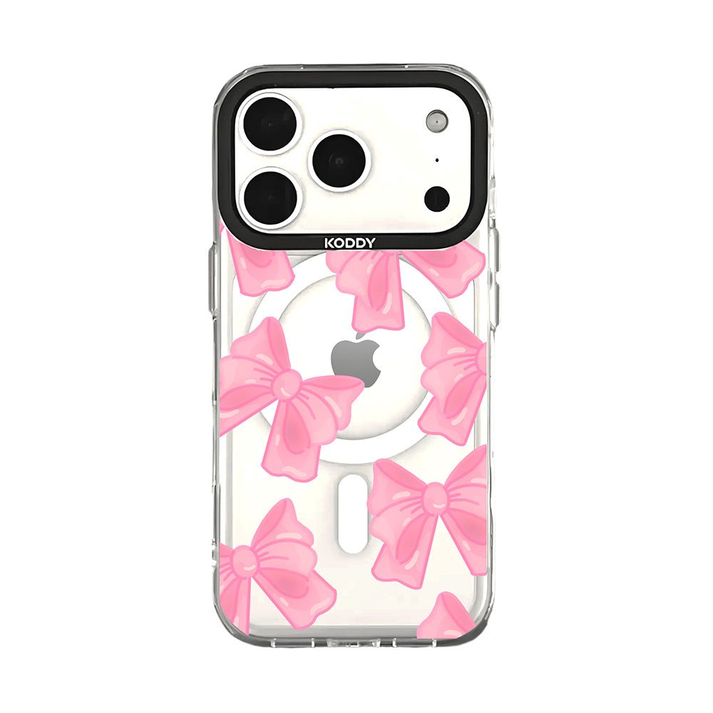 Cute Pink Fluffy Ribbon Bows iPhone Case - KODDY
