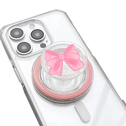 Cute Pink Fluffy Ribbon Phone Grip - KODDY