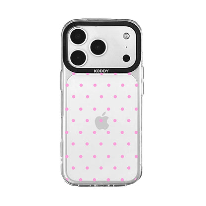 Cute Pink Polka Dot Clear iPhone Case
