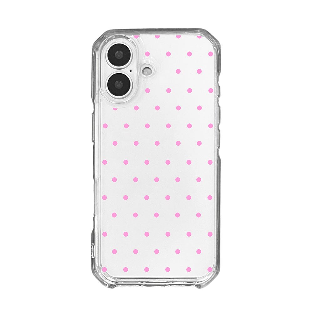 Cute Pink Polka Dot Clear Phone Case - KODDY