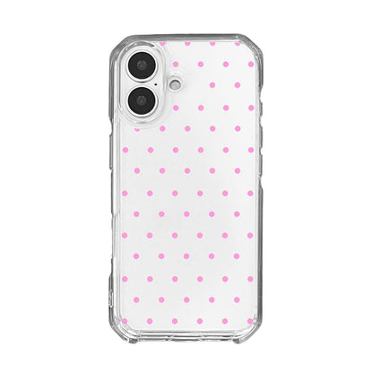 Cute Pink Polka Dot Clear Phone Case - KODDY
