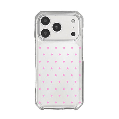 Cute Pink Polka Dot Clear Phone Case - KODDY