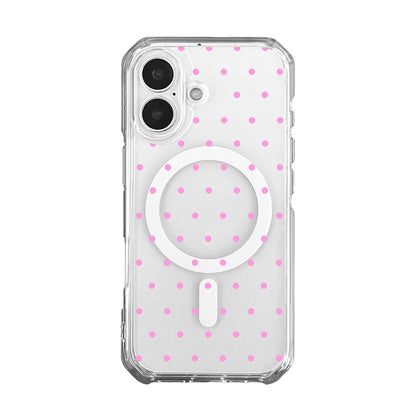 Cute Pink Polka Dot Clear Phone Case - KODDY