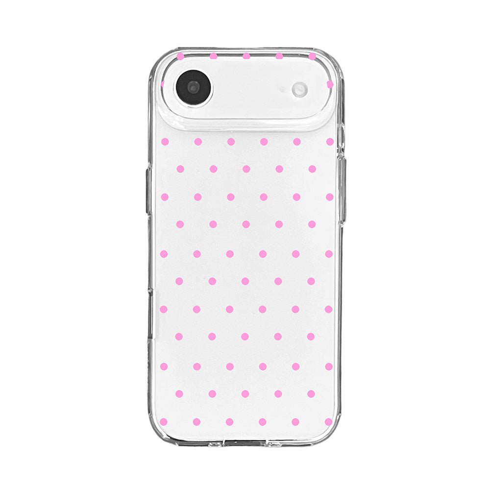 Cute Pink Polka Dot Clear Phone Case - KODDY