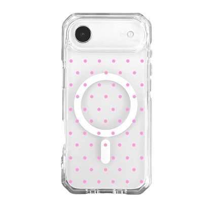 Cute Pink Polka Dot Clear Phone Case - KODDY