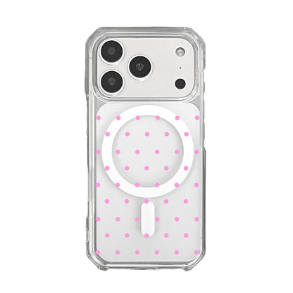 Cute Pink Polka Dot Clear Phone Case - KODDY