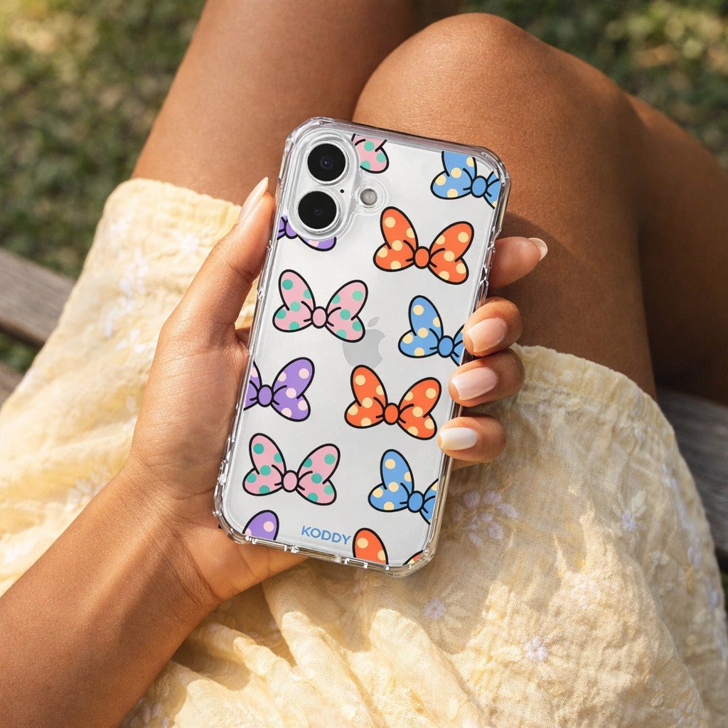 Cute Polka Dot Ribbons Phone Case - KODDY aesthetic iphone case UK