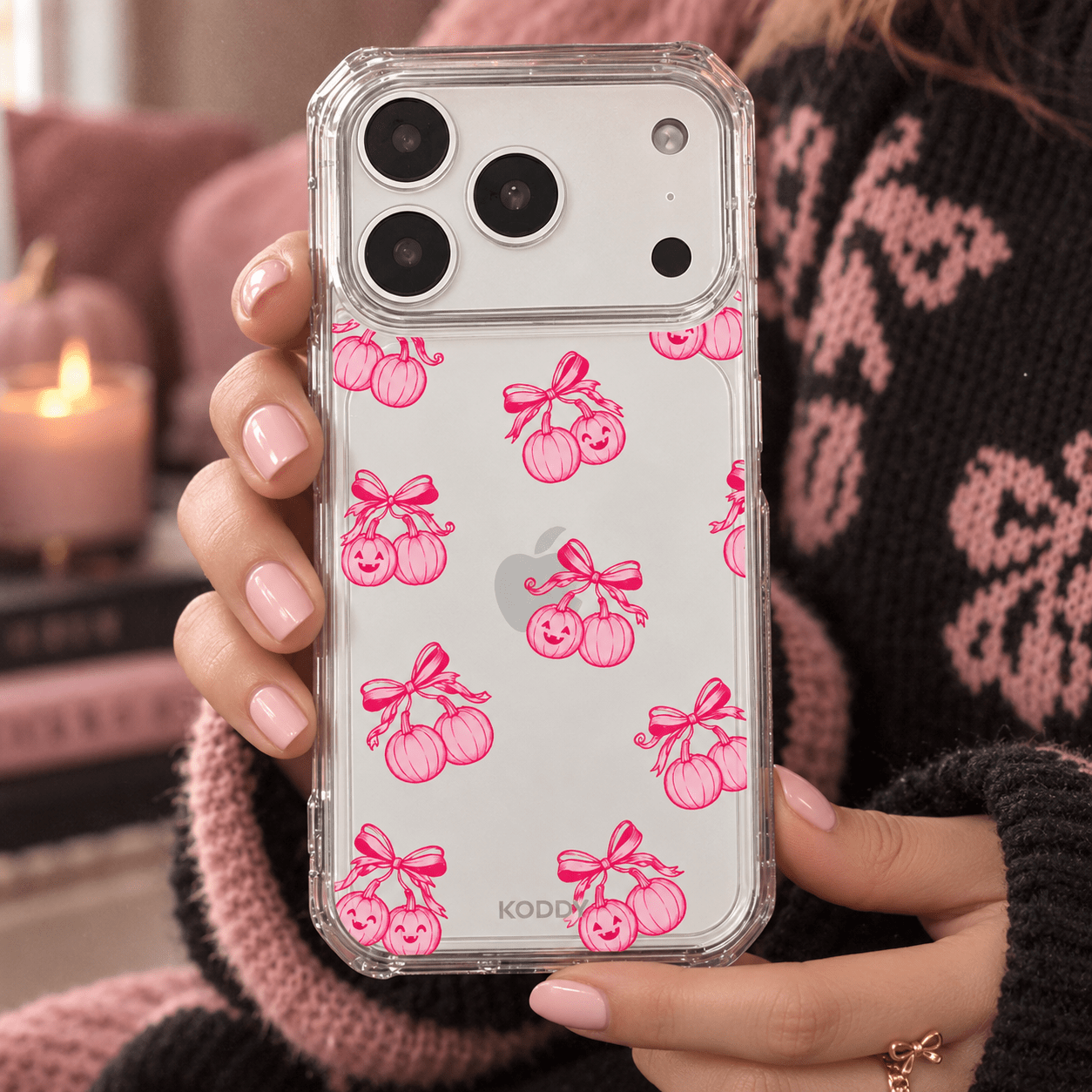 Cute Pumpkin Bow Halloween Phone Case-KODDY aesthetic iphone case UK
