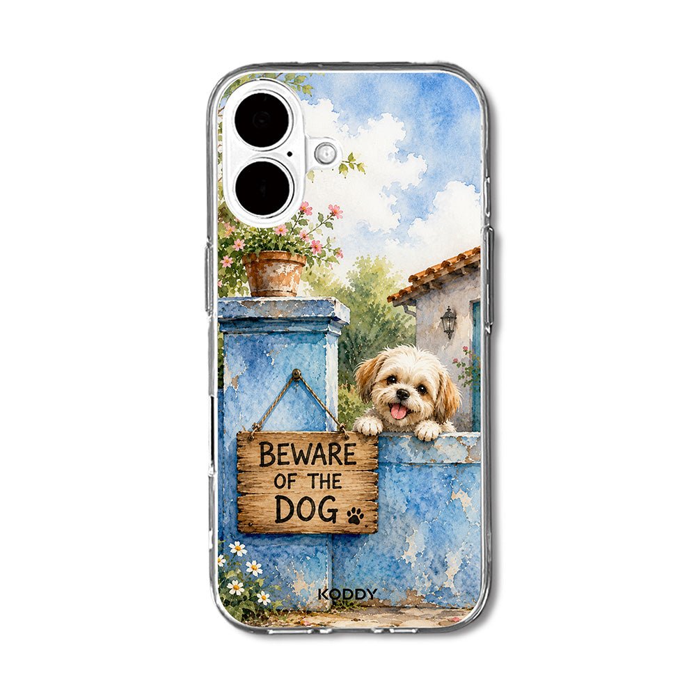 Cute Puppy Beware of the Dog Watercolor Phone Case-KODDY aesthetic iphone case UK