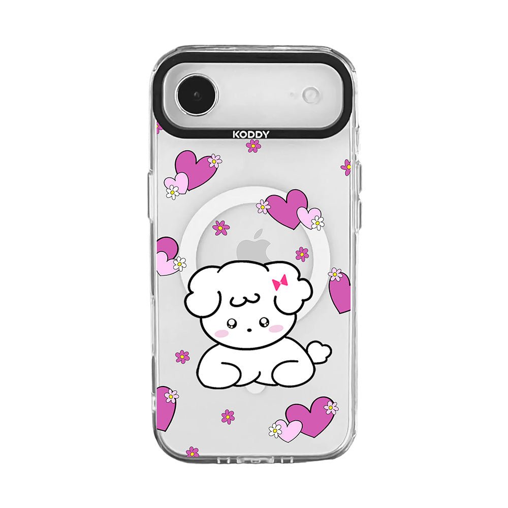 Cute Puppy Heart Clear Shockproof Kawaii iPhone Case