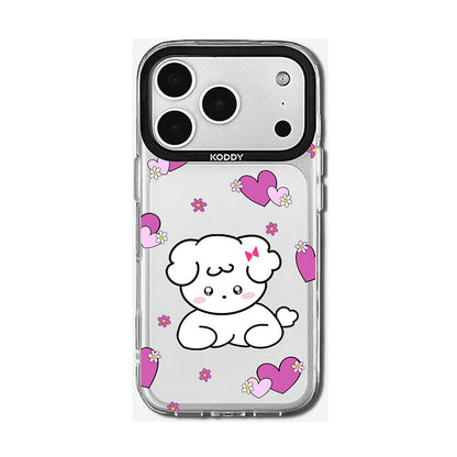 Cute Puppy Heart Clear Shockproof Kawaii iPhone Case