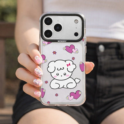 Cute Puppy Heart Clear Shockproof Kawaii iPhone Case - KODDY aesthetic iphone case UK