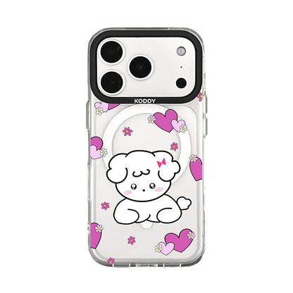 Cute Puppy Heart Clear Shockproof Kawaii iPhone Case