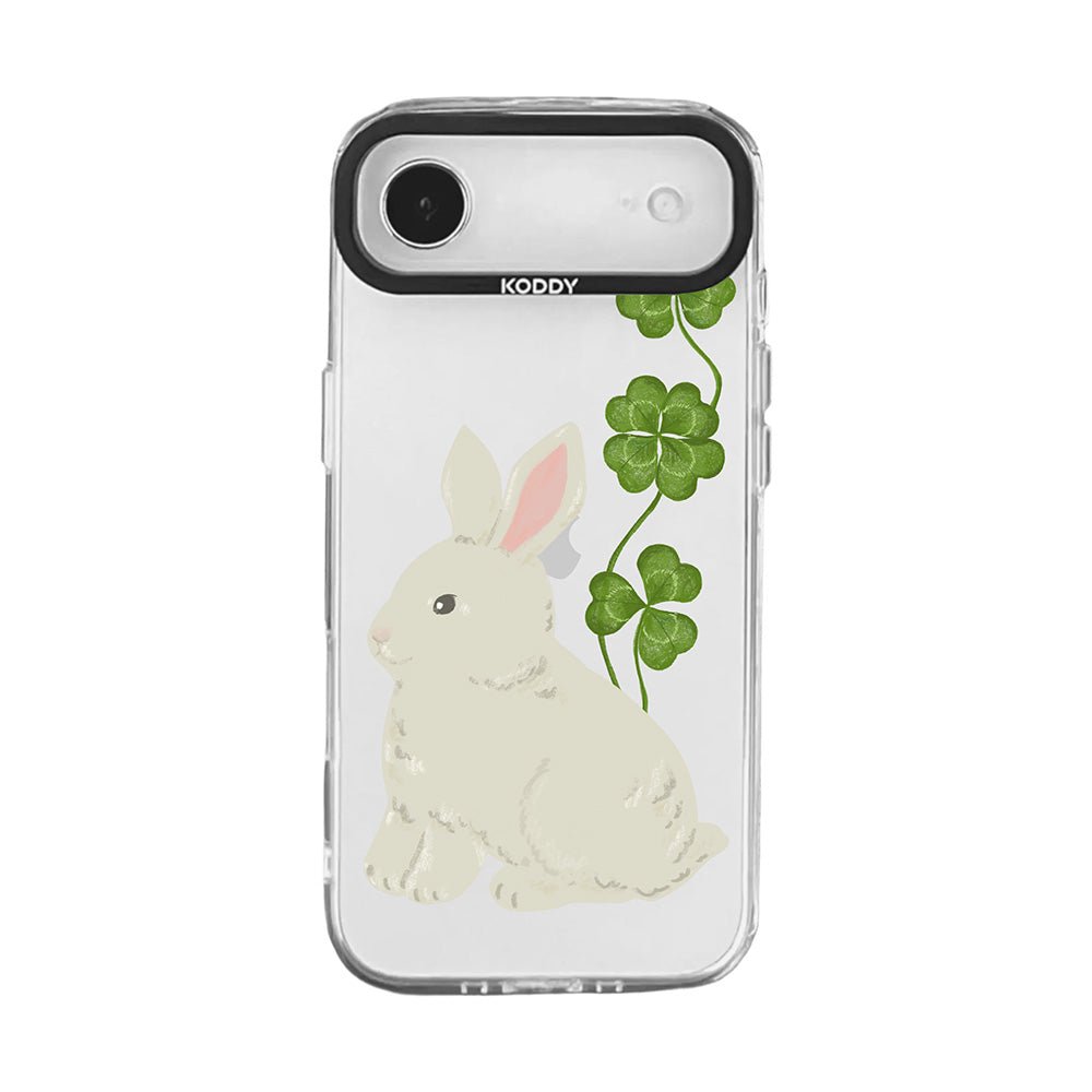 Cute Rabbit Clover Clear iPhone Case