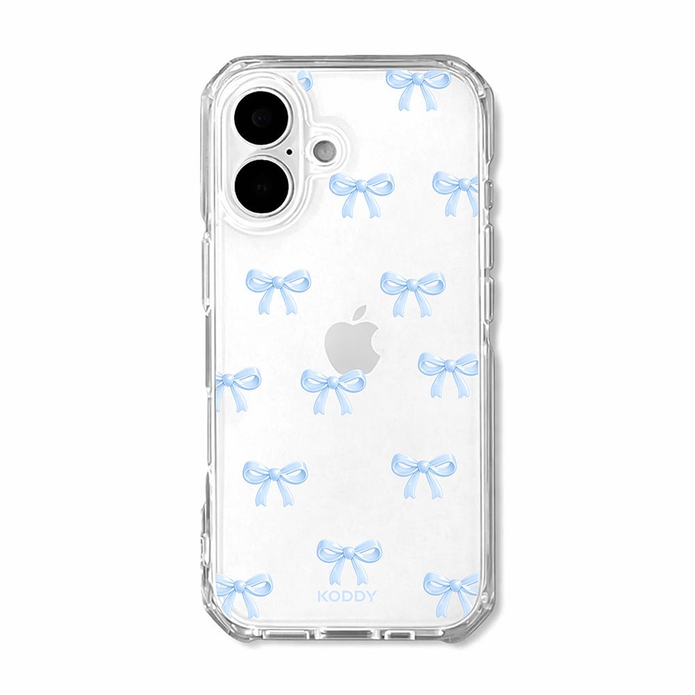 Cute Sky Blue Ribbon Bow Pattern Phone Case