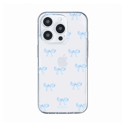 Cute Sky Blue Ribbon Bow Pattern Phone Case