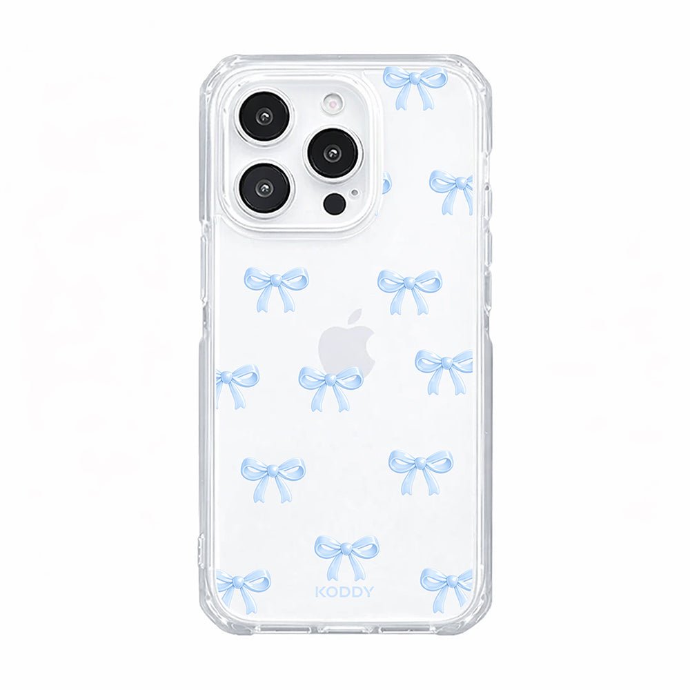 Cute Sky Blue Ribbon Bow Pattern Phone Case