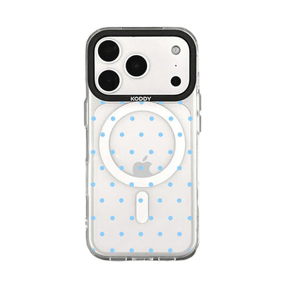 Cute Skyblue Polka Dot Clear iPhone Case