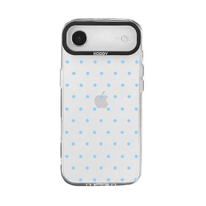 Cute Skyblue Polka Dot Clear iPhone Case