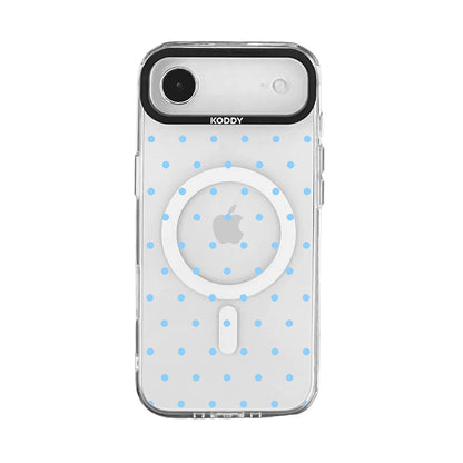 Cute Skyblue Polka Dot Clear iPhone Case