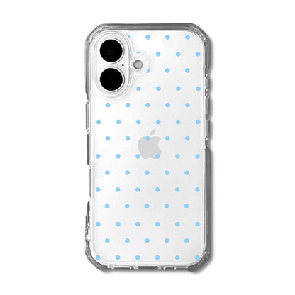 Cute Skyblue Polka Dot Clear Phone Case