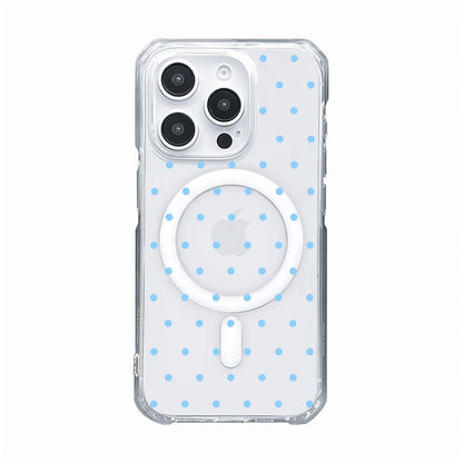Cute Skyblue Polka Dot Clear Phone Case