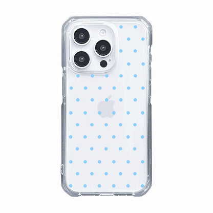 Cute Skyblue Polka Dot Clear Phone Case