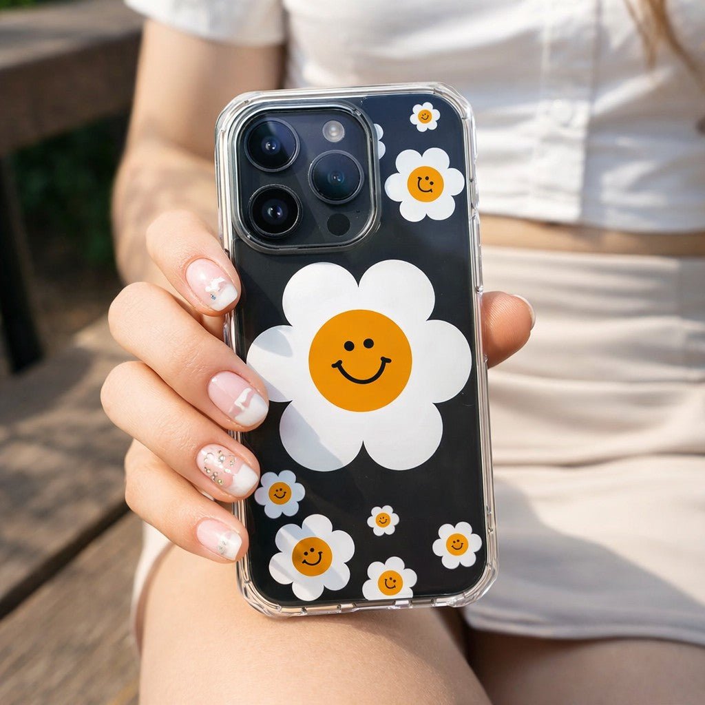 Cute Smile Daisy Flowers Phone Case - KODDY aesthetic iphone case UK