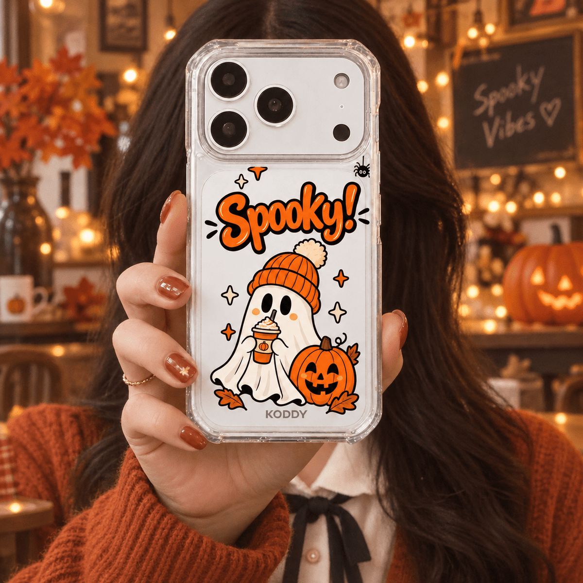 Cute Spooky Ghost Halloween Phone Case-KODDY aesthetic iphone case UK