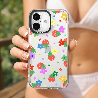 Cute Strawberry and Colourful Daisy iphone case - KODDY aesthetic iphone case UK