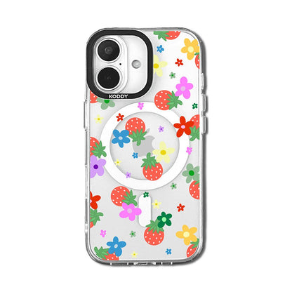 Cute Strawberry and Colourful Daisy iphone case
