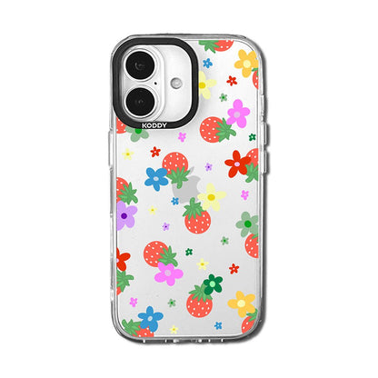 Cute Strawberry and Colourful Daisy iphone case