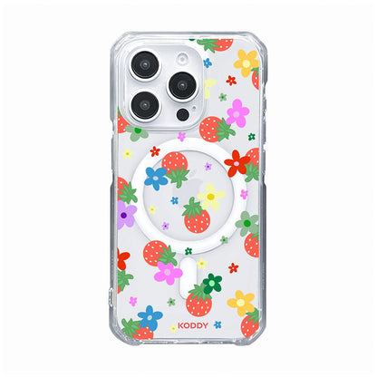 Cute Strawberry and Colourful Daisy phone case