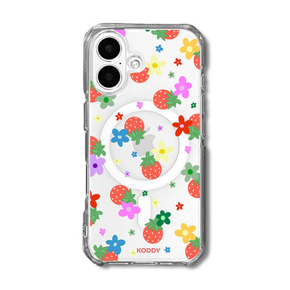 Cute Strawberry and Colourful Daisy phone case