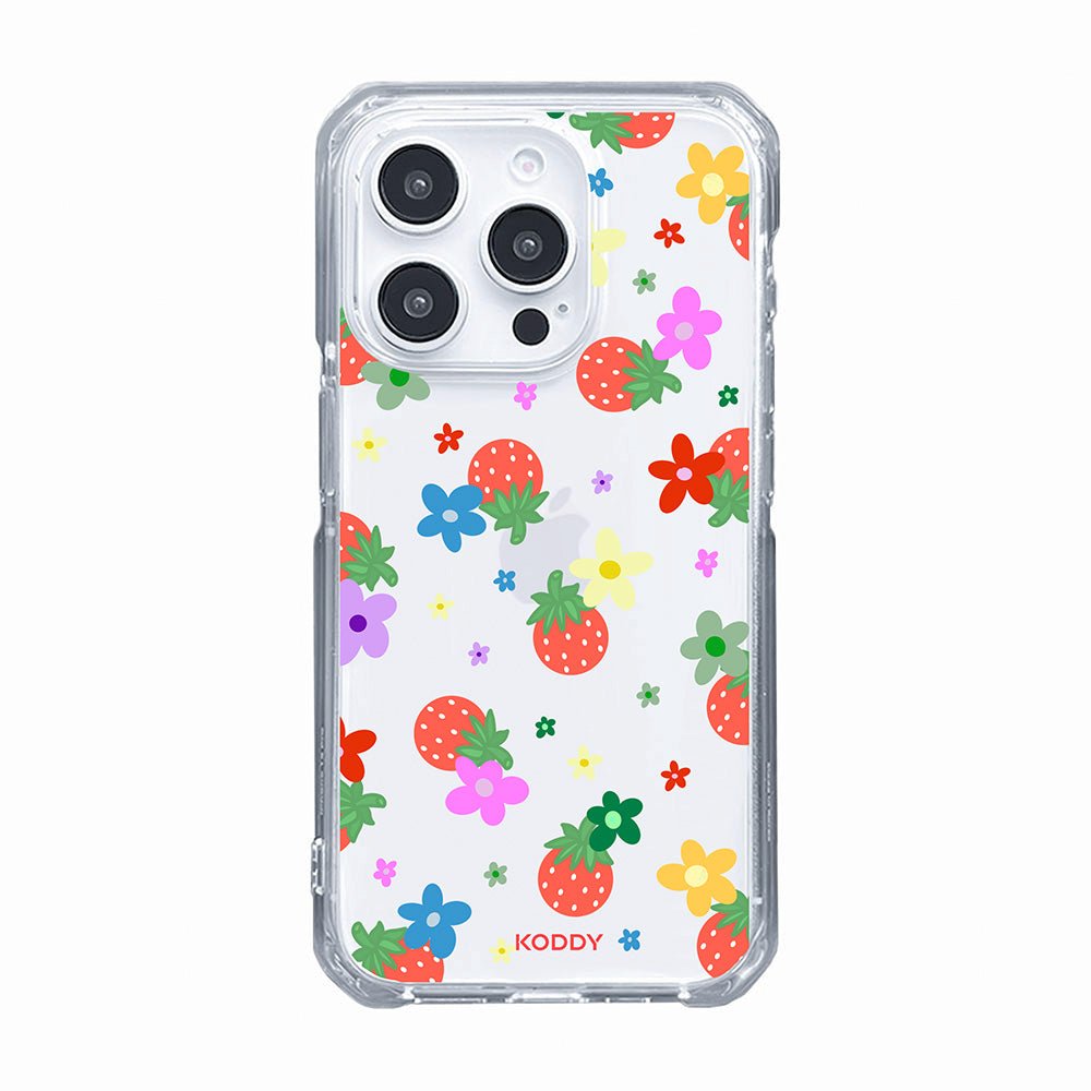 Cute Strawberry and Colourful Daisy phone case