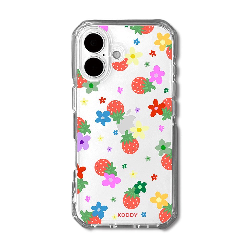 Cute Strawberry and Colourful Daisy phone case