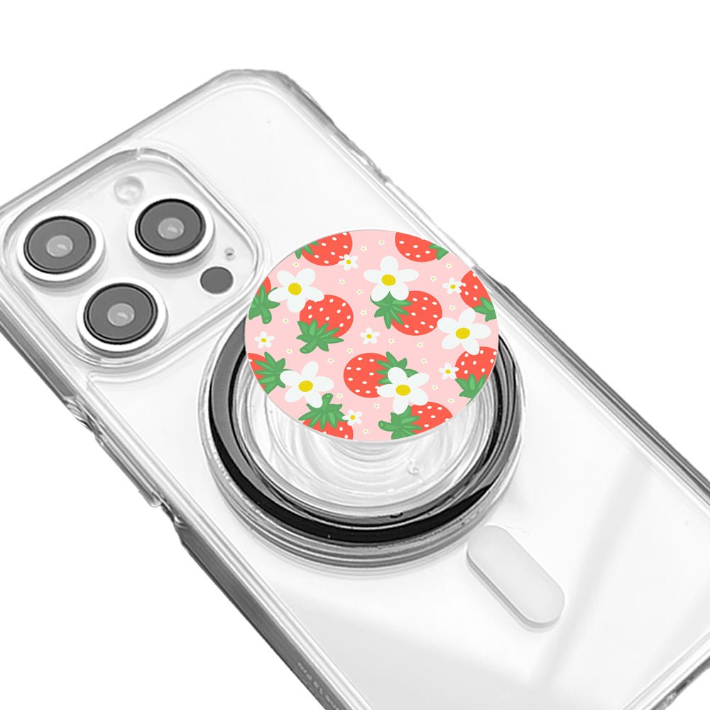 Cute Strawberry and Colourful Daisy Phone Grip - KODDY