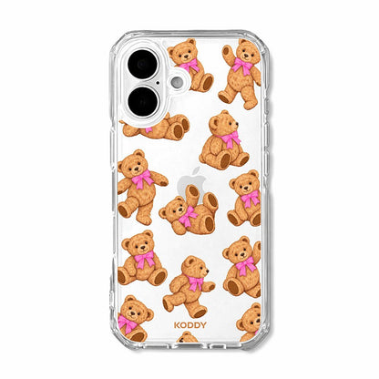 Cute Teddy Bear & Bow Phone Case