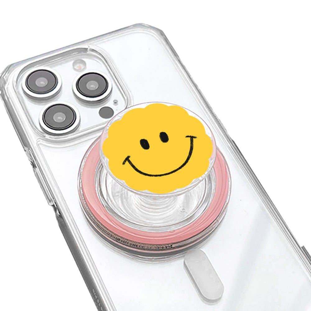 Cute & Trendy Yellow Smile Phone Grip - KODDY