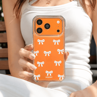 Cute Wite Ribbon Bow Pattern Phone Case-KODDY aesthetic iphone case UK