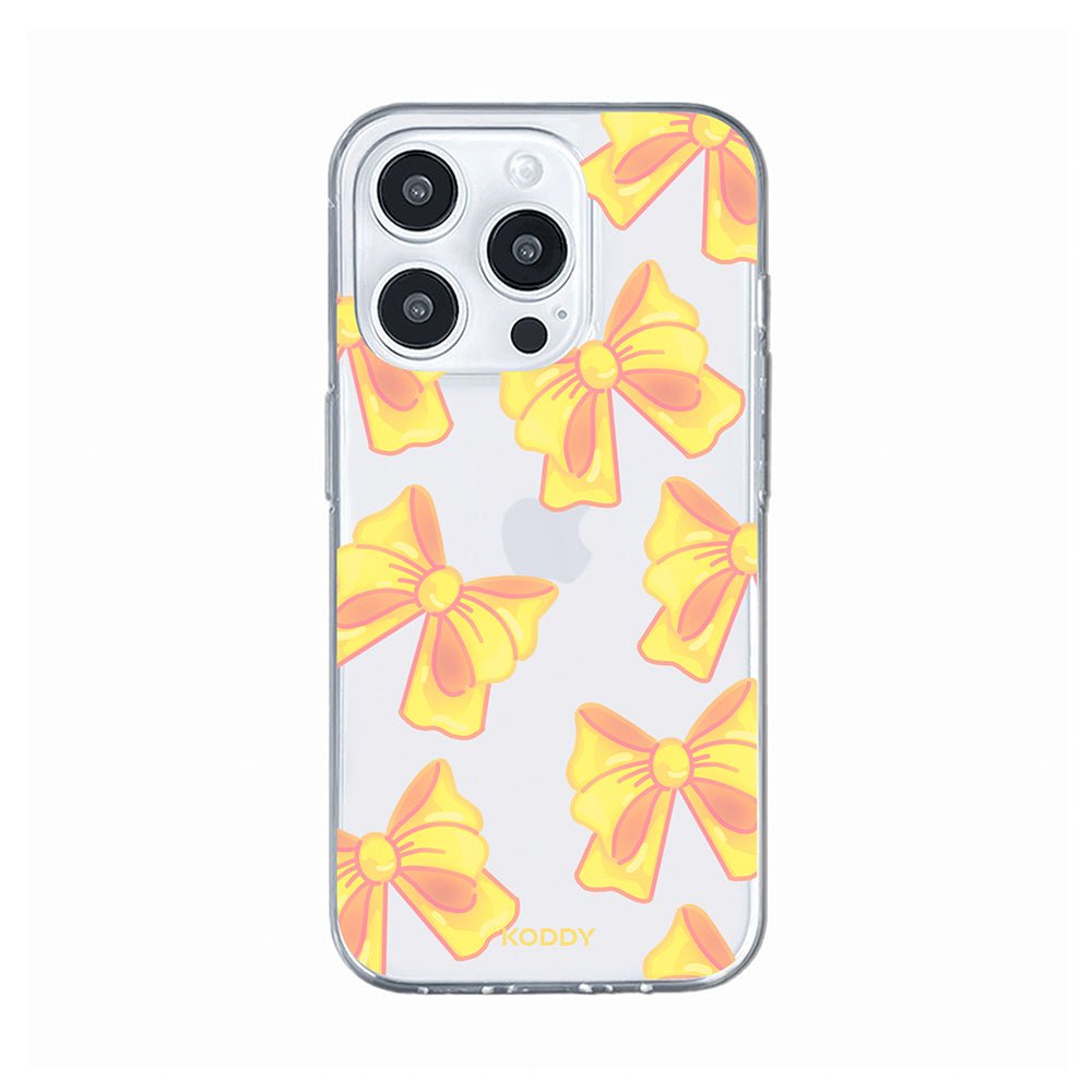 Cute Yellow Fluffy Ribbon Bows Phone Case