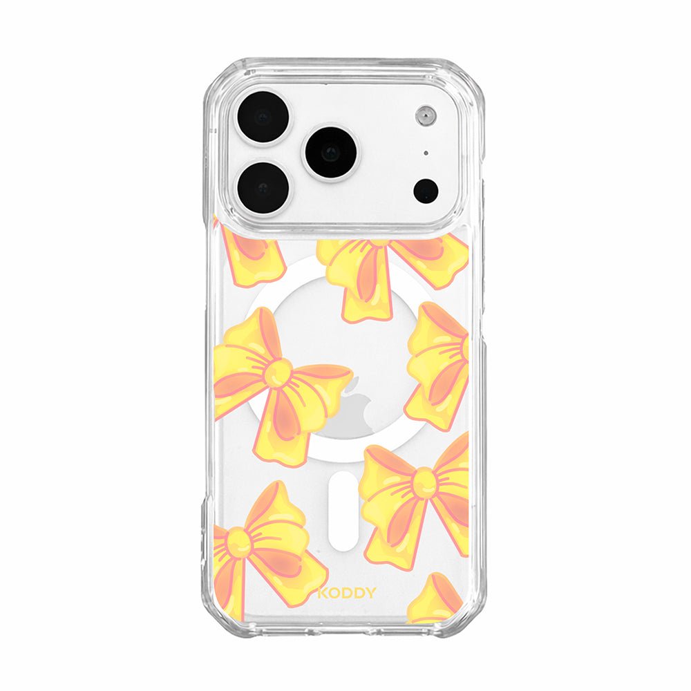 Cute Yellow Fluffy Ribbon Bows Phone Case
