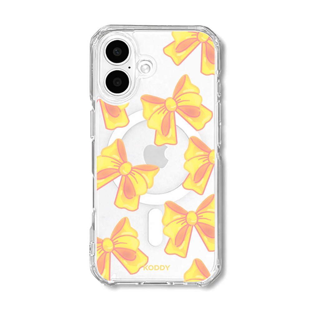 Cute Yellow Fluffy Ribbon Bows Phone Case