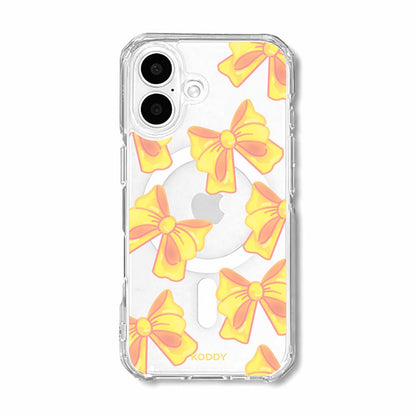 Cute Yellow Fluffy Ribbon Bows Phone Case