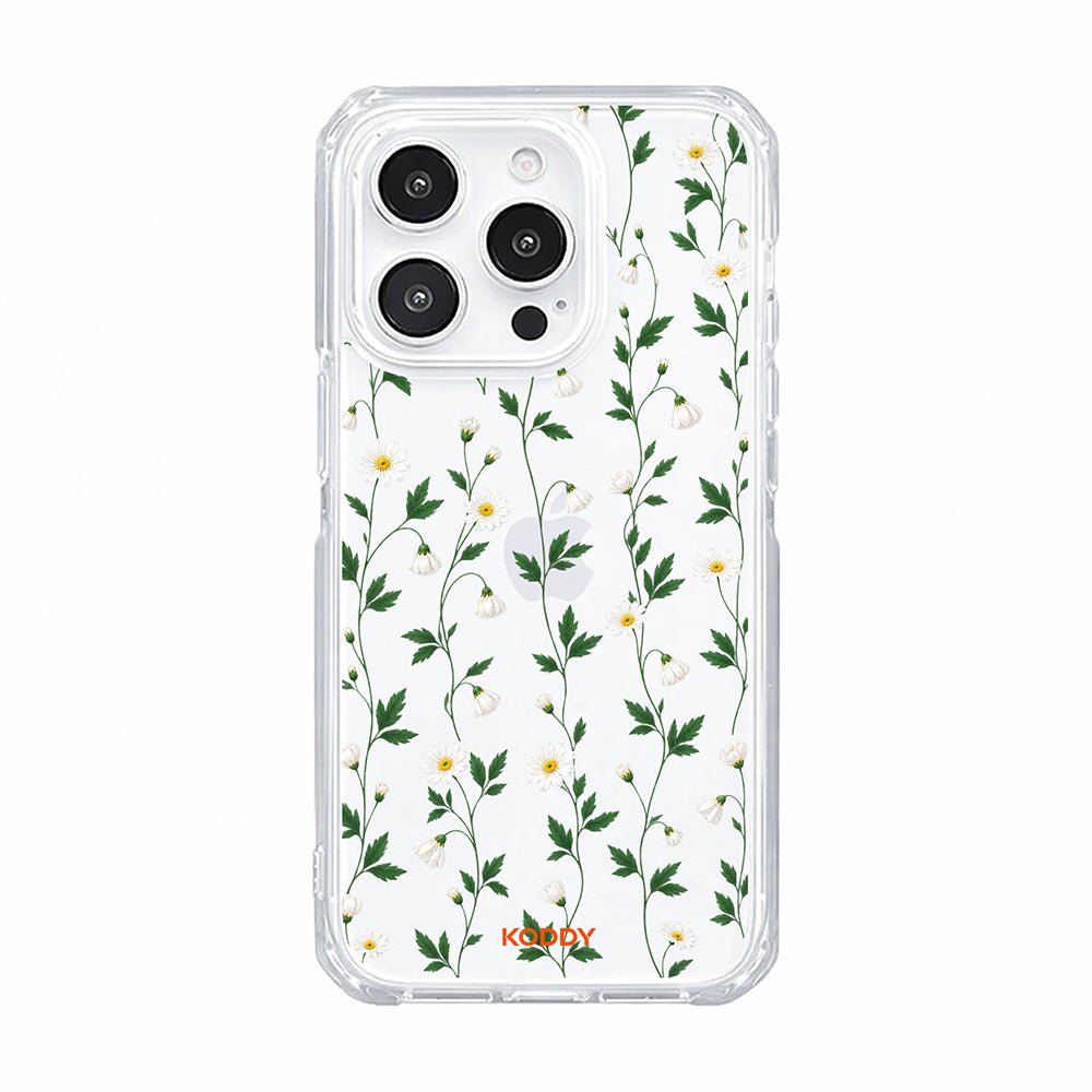 Dainty White Daisy Clear Phone Case