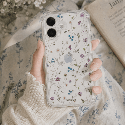 Delicate Wildflower Clear Phone Case-KODDY aesthetic iphone case UK