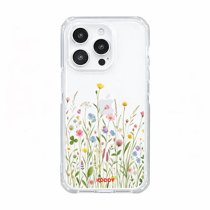 Delicate Wildflower Meadow Clear Phone Case