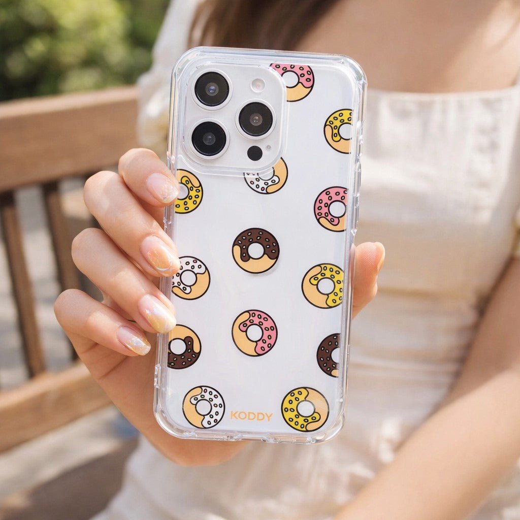 Donut Parade Clear Phone Case - KODDY aesthetic iphone case UK