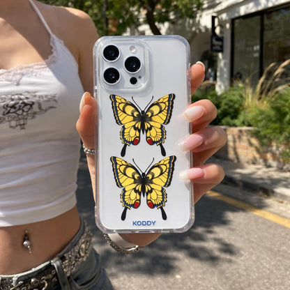Double Swallowtail Butterflies Phone Case-KODDY aesthetic iphone case UK