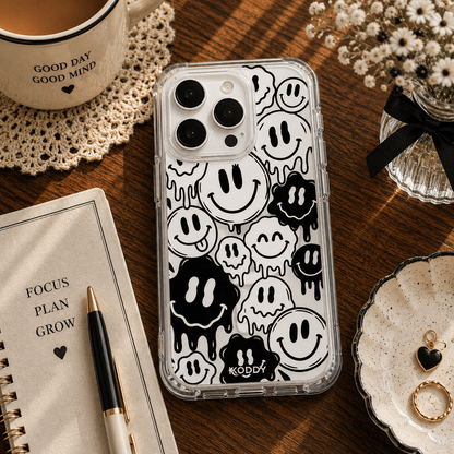 Drippy Smiley Face Phone Case-KODDY aesthetic iphone case UK